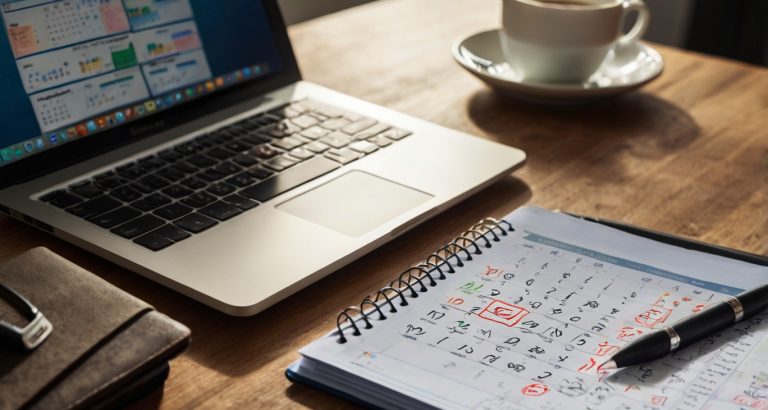 Leonardo_Kino_XL_An_organized_desk_with_a_laptop_calendar_noti_3 Leonardo_Kino_XL_An_organized_desk_with_a_laptop_calendar_noti_3